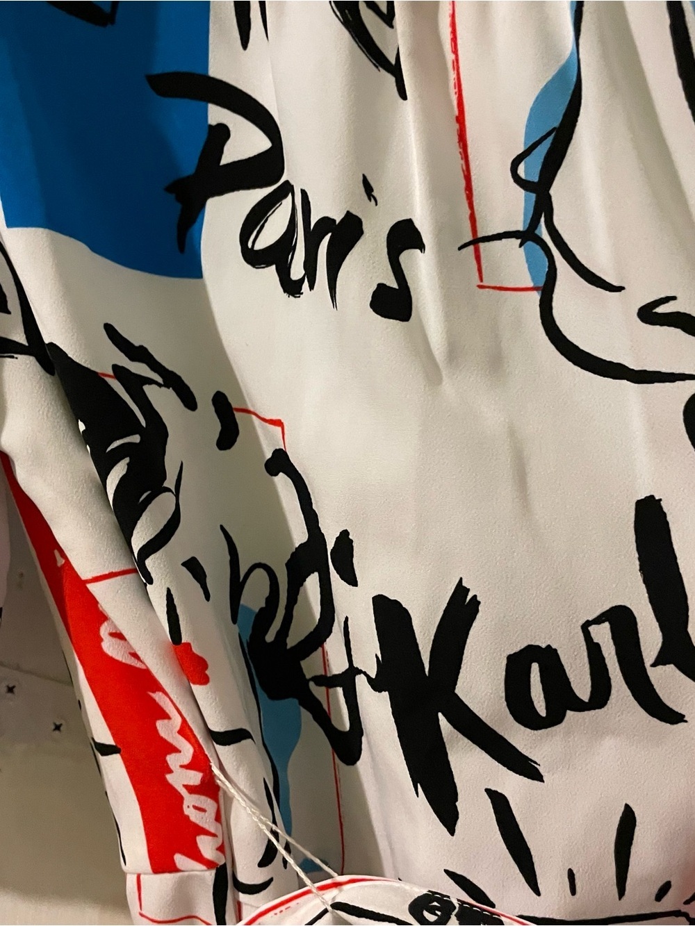 Karl Lagerfeld Paris Print belted shirt dress-size 10 NWOT - Picture 9 of 13